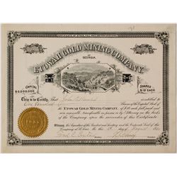 Etowah Gold Mining Company Stock Certificate