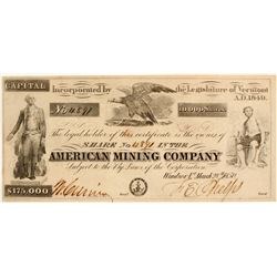 American Mining Company Stock