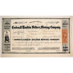 Boden & Larkin Silver Mining Company Stock
