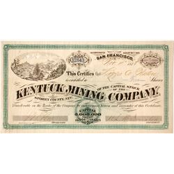 Kentuck Mining Company Stock - G. T. Brown Lithographer