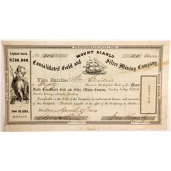 Mount Diablo Consolidated Gold and Silver Mining Company Stock