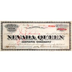 Nevada Queen Mining Stock