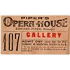 Image 1 : Piper's Opera House Ticket, Virginia City, Nevada Theater