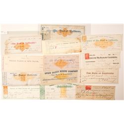 Virginia City, Nevada Mining Check Collection (Comstock) incl. Mackay Autograph