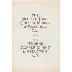 Two Walker Lake Copper Mining Company Prospectuses