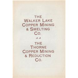 Two Walker Lake Copper Mining Company Prospectuses