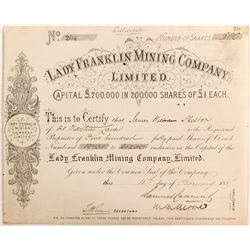 Lady Franklin Mining Company Limited Certificate