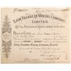 Image 1 : Lady Franklin Mining Company Limited Certificate