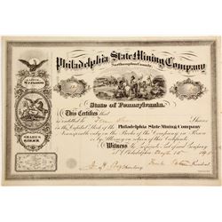 Philadelphia Slate Mining Company Stock - Rare