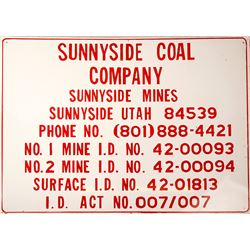 Sunnyside Coal Tin Sign