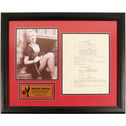 Marilyn Monroe Original Page from her Personal Script