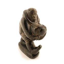 Serpentine & Black Marble Sculpture Native Alaskan