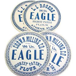 4 Flour Large Advertising Labels, 2 Different