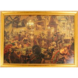 The Poker Table, signed, numbered print by Arnold Friberg