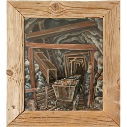 Underground Mining Scene Oil Painting by Gardner