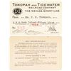 Image 1 : Tonopah & Tidewater Railroad 1908 Pass