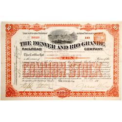Denver and Rio Grande Co Stock