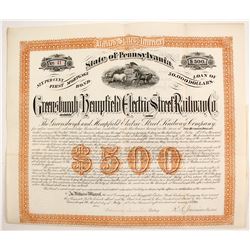 Greensburgh and Hempfield Electric Street Railroad Bond