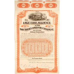 Lake Erie, Alliance and Southern Railway Bond