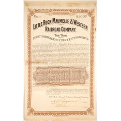 Little Rock, Maumelle & Western Railroad Bond