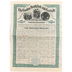 London South Park and Leadville Railroad Bond