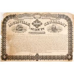 Lousiville, Albany and St. Louis Railway Printers Proof Bond