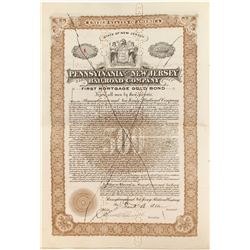 Pennsylvania and New Jersey Railroad Bond #1
