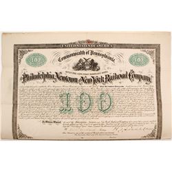 Philadelphia, Newtown and New York Railroad Bond