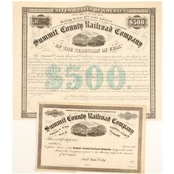 Summit County Railroad Stock and Bond