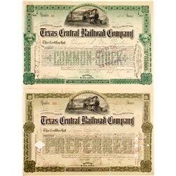 Texas Central Railroad Stocks (2)