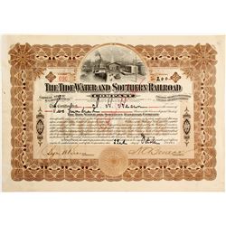 Tide Water and Southern Railroad Stock