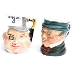 Doulton miniature Toby jug 'Mr Pickwick' plus one other