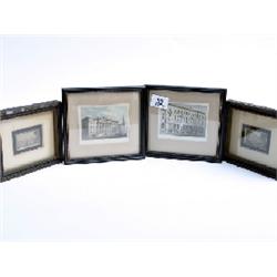 2 Victorian coloured prints & 2 Le Blond prints, all framed and glazed