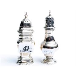 2 silver hallmarked pepperette