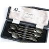 Image 1 : Box of silver hallmarked round end spoons