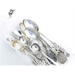 Quantity of silver souvenir  spoons