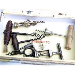 Box of collectors corkscrews