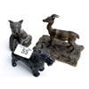Image 1 : Metal model of Scotty dog, a fox and a stag