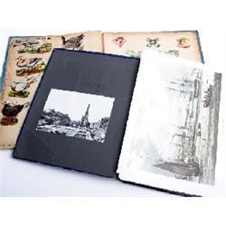 Victorian scrapbook album and postcard album