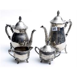 Silver plated 4 piece tea set