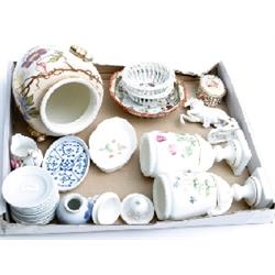 Quantity continental porcelain, some with damage