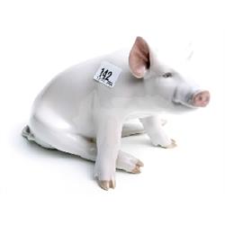 Royal Copenhagen pig 6" high