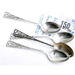 4 silver tea spoons dated Sheffield 1950