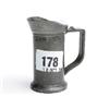 Image 1 : Antique heavy pewter measuring jug (1/2 decilite) 3 impressed marks to base 3" high