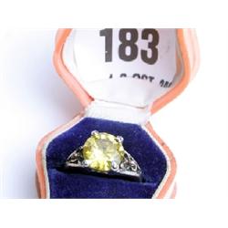 3.5ct yellow diamond solitaire ring