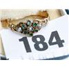 Image 1 : 18ct gold Victorian ring set with 3 pearls and 6 emeralds