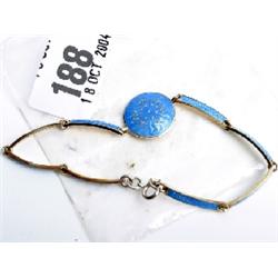 .925 silver and enamel bracelet with gilt decoration