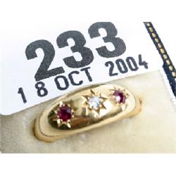 Victorian ruby and diamond gypsy ring