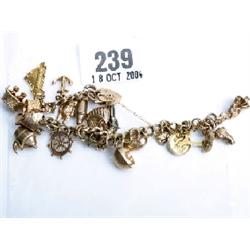9ct gold Charm bracelet