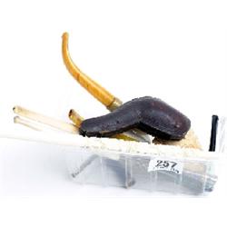 Collection of smoking related memorabilia, 3 pipes and quantity of cigarette holders, ivory, silver 